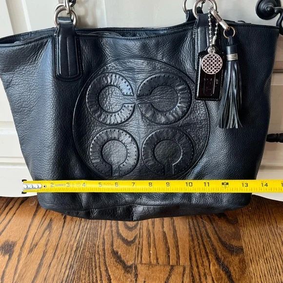 Coach Colette Leather Op Art Logo Tote Bag - Picture 4 of 10
